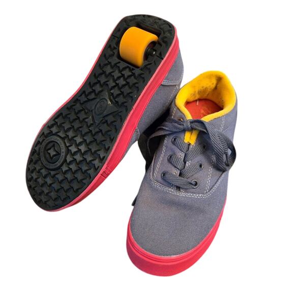 Heelys Kids' Launch Skate Shoe Gray Red Yellow Size Youth 5 - Picture 1 of 12